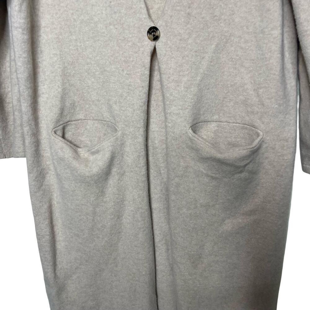 Anine Bing Jasni V-neck cardigan ivory cream long wool One Size - Picture 5 of 9